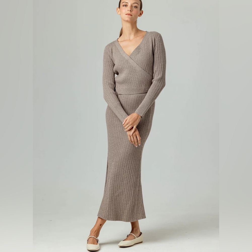 Sundays Chestnut Solange Sweater and Rosaline Skirt set Small NWT